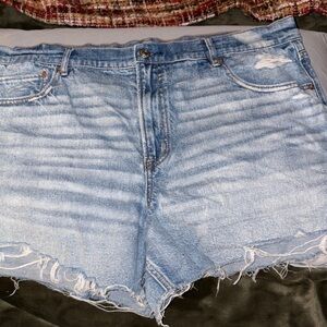 Size 18 American Eagle Outfitters Light Blue Jean distressed Shorts